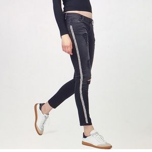 Etienne Marcel black distressed skinny jeans size 27